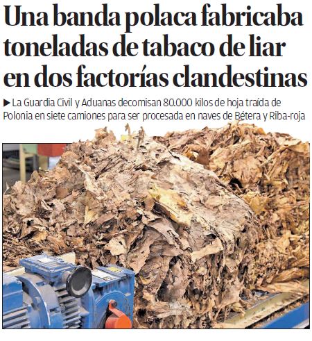 Desmanteladas dos fábricas clandestinas en Valencia