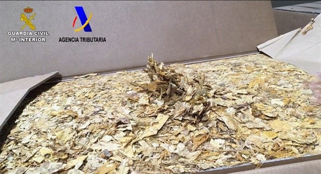 Intervenidas 39 toneladas de picadura de tabaco en una operación por toda España