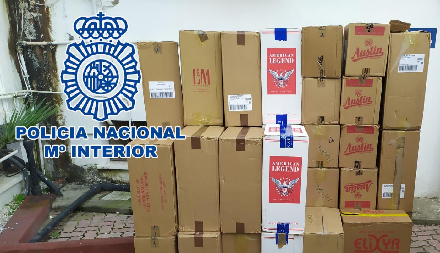 Cuatro detenidos por contrabando e intervenidas 17.500 cajetillas valoradas en 80.000 euros
